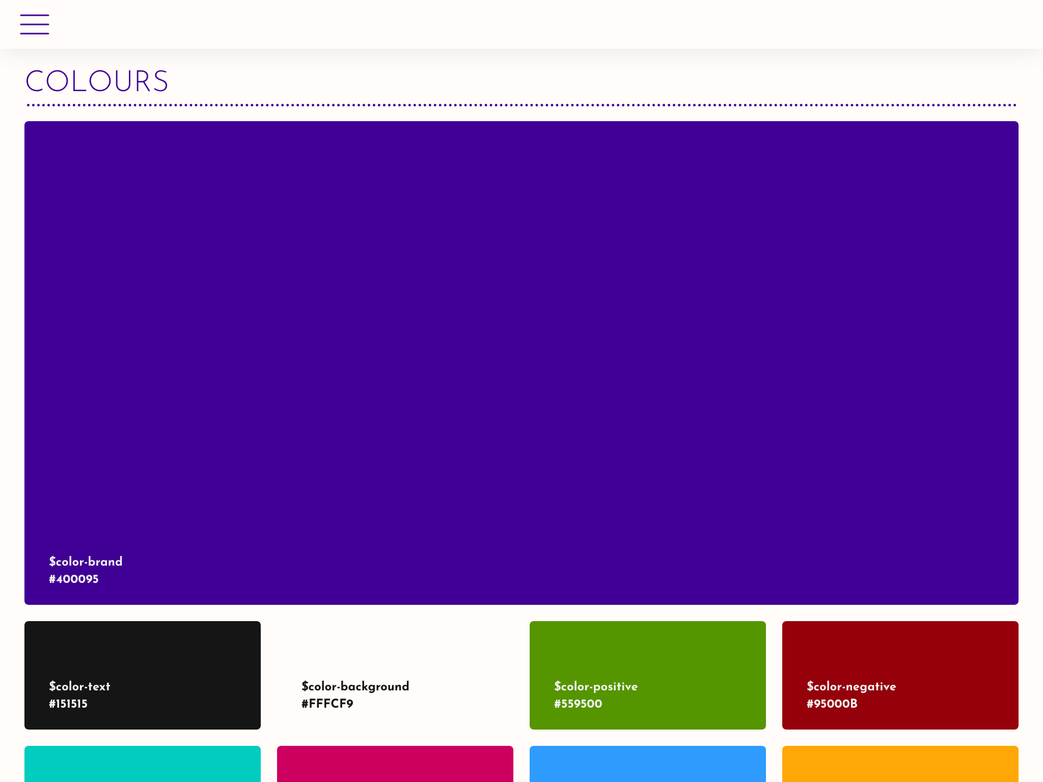 UPI Media Styleguide screenshot